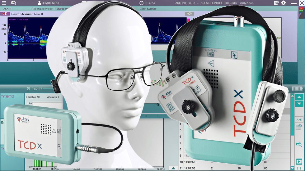 TCD-x Emboli Holter en Robot Probe